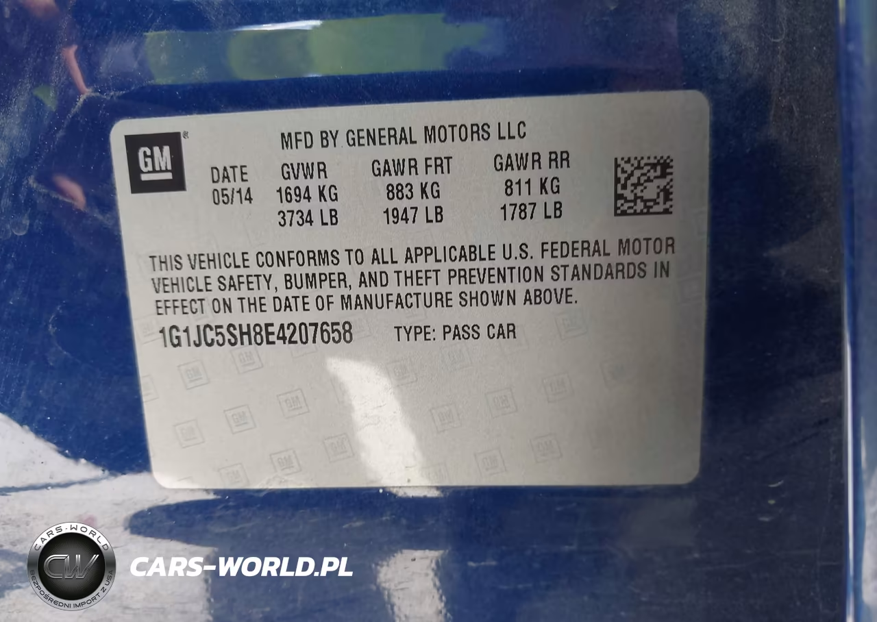 2014 Chevrolet Sonic Lt Auto VIN:1G1JC5SH8E4207658 - 9