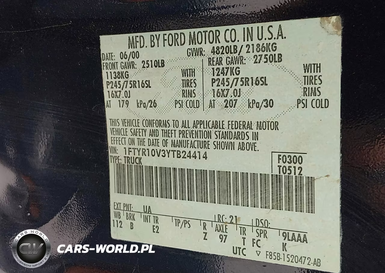 2000 Ford Ranger Xl-Xlt VIN:1FTYR10V3YTB24414 - 9