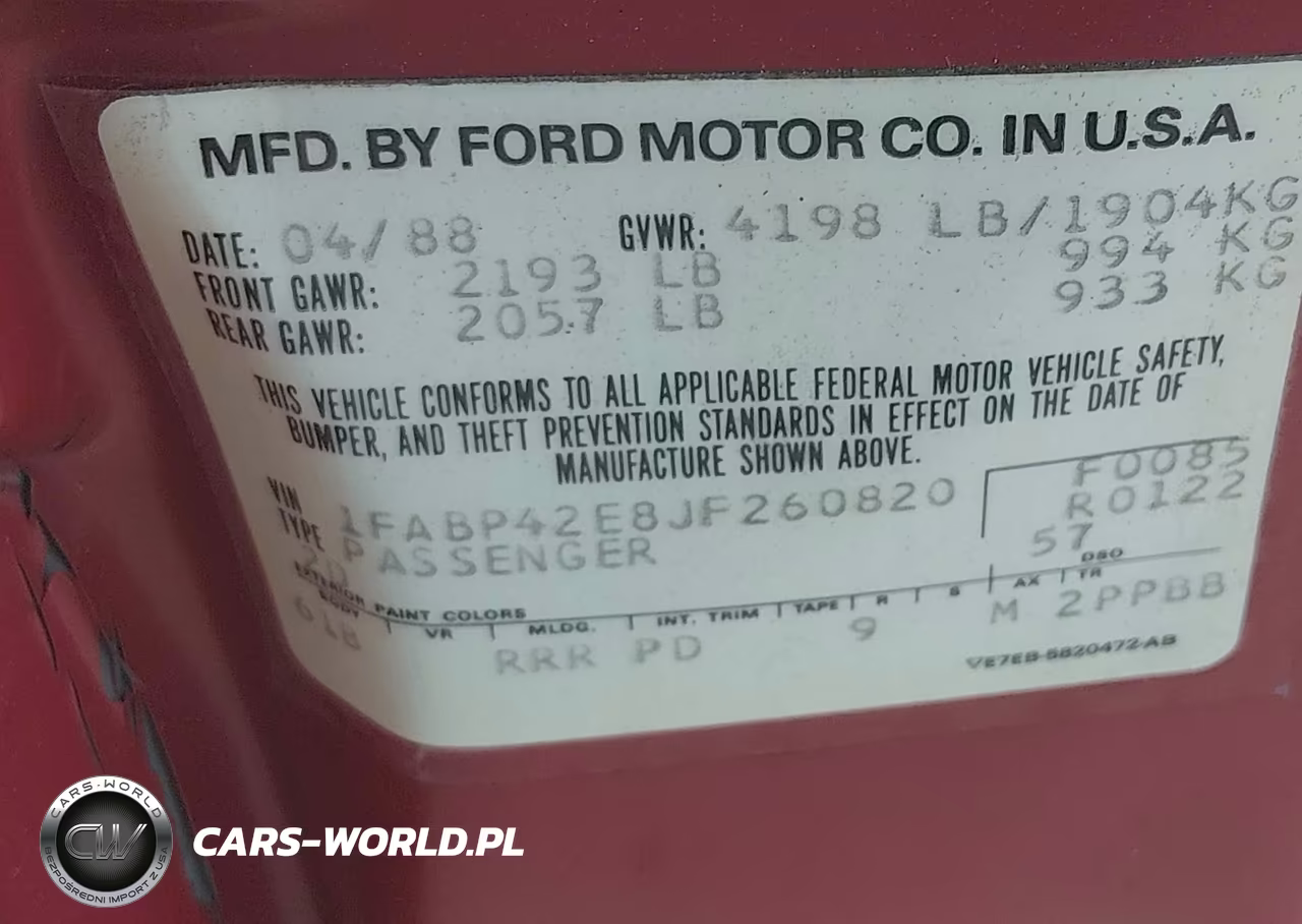 1988 Ford Mustang Gt VIN:1FABP42E8JF260820 - 9
