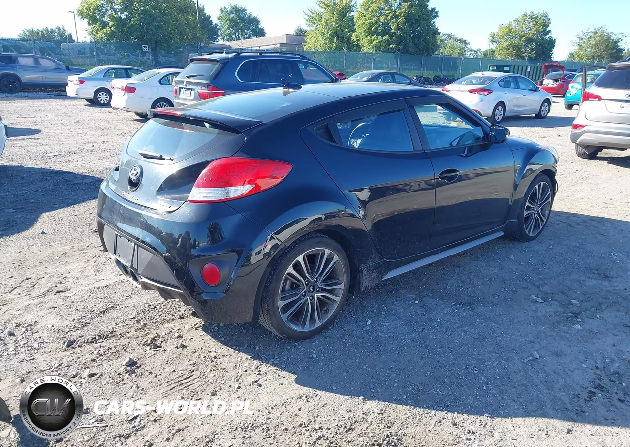 2017 Hyundai Veloster Turbo VIN:KMHTC6AEXHU313915 - 4
