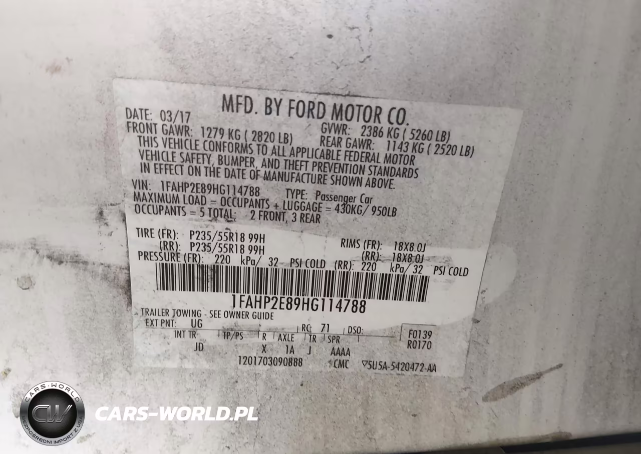 2017 Ford Taurus Sel VIN:1FAHP2E89HG114788 - 9