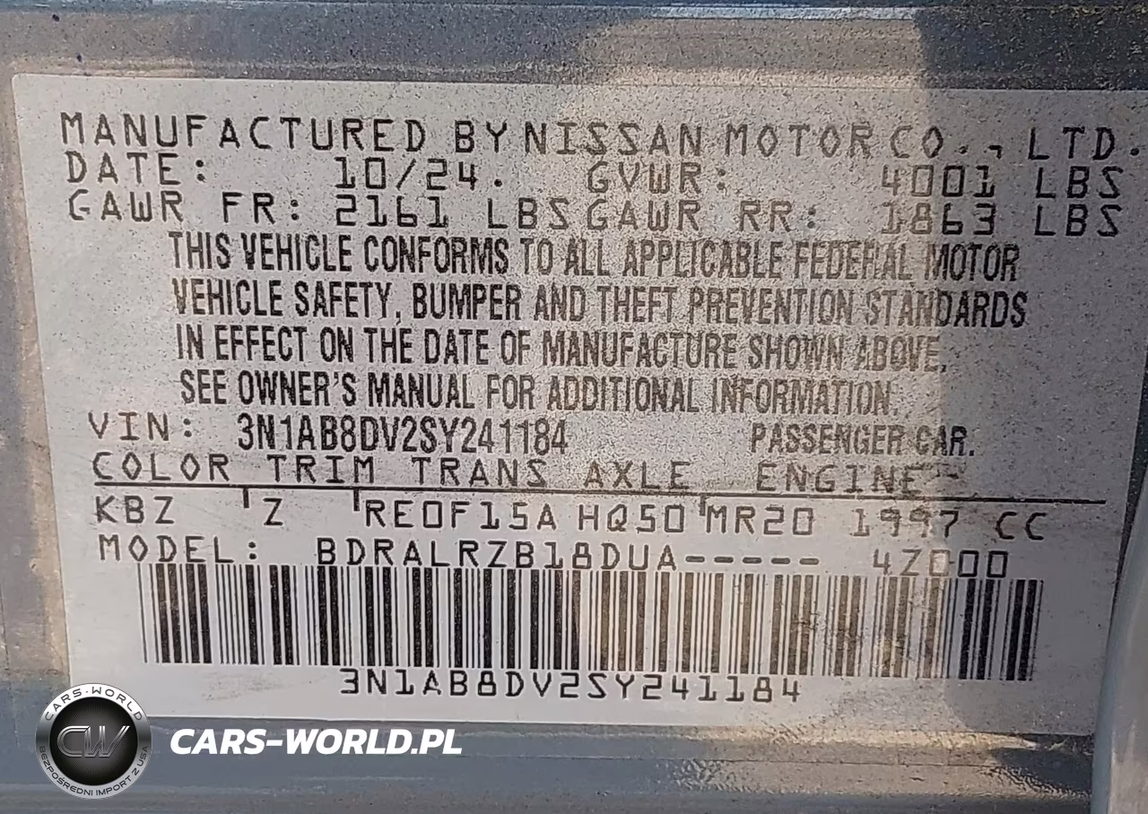 2025 Nissan Sentra Sr VIN:3N1AB8DV2SY241184 - 9