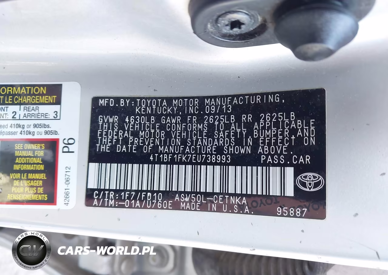 2014 Toyota Camry Le VIN:4T1BF1FK7EU738993 - 9