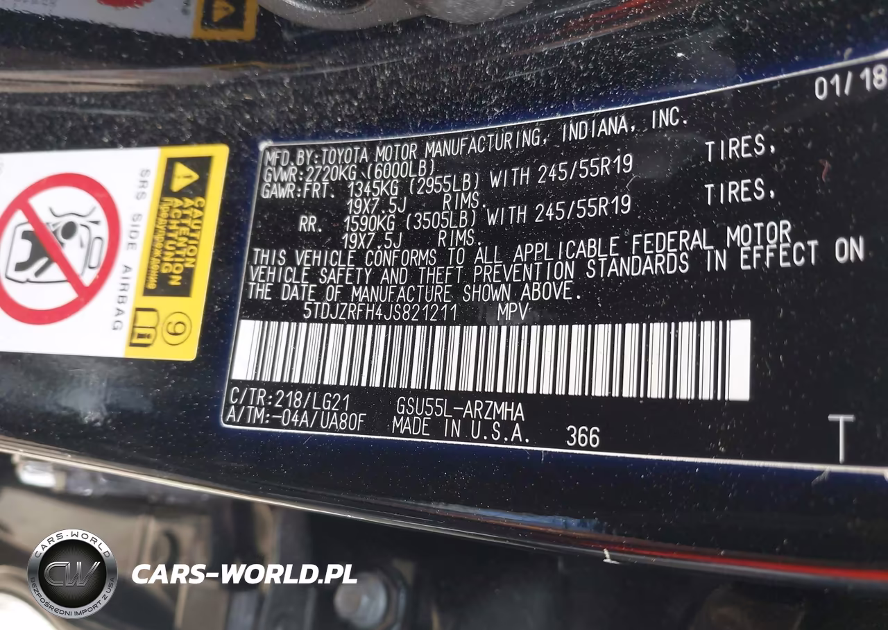 2018 Toyota Highlander Se VIN:5TDJZRFH4JS821211 - 9