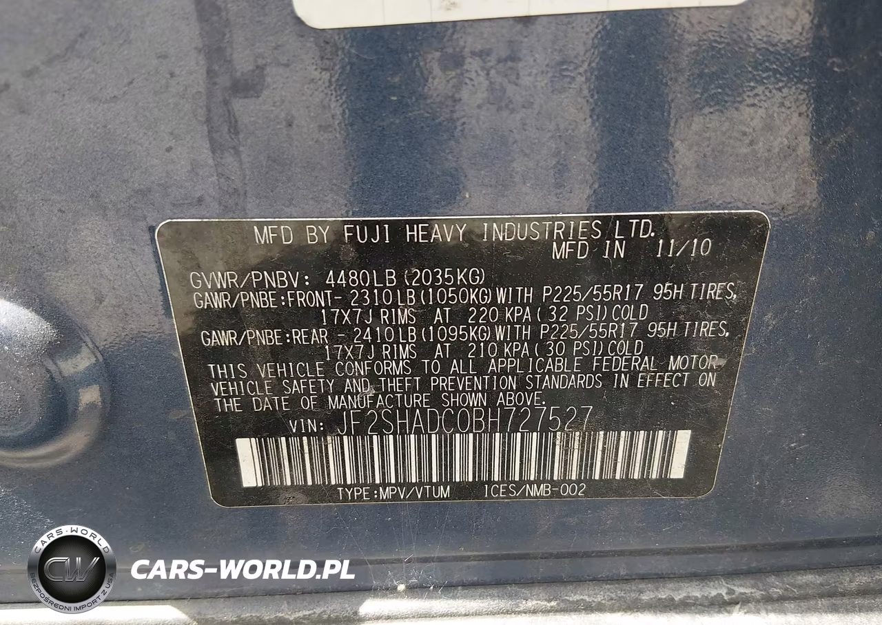 2011 Subaru Forester 2.5X Premium VIN:JF2SHADC0BH727527 - 9