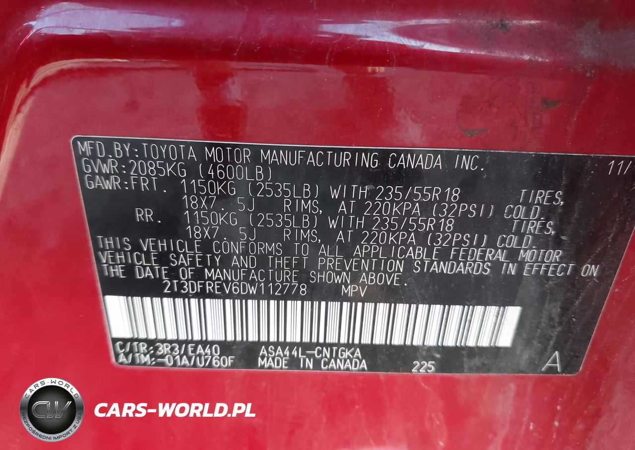 2013 Toyota Rav4 Limited VIN:2T3DFREV6DW112778 - 9