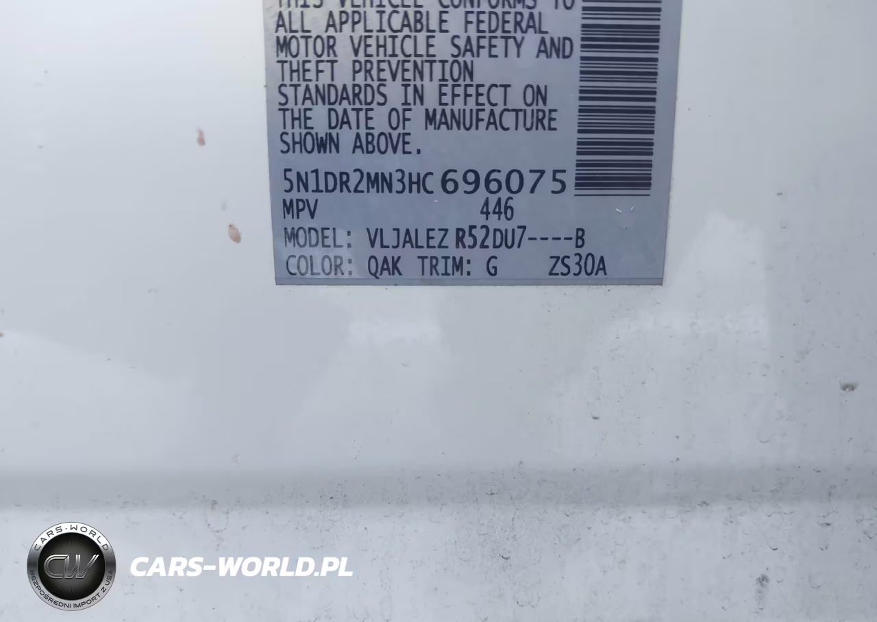 2017 Nissan Pathfinder Sv VIN:5N1DR2MN3HC696075 - 9