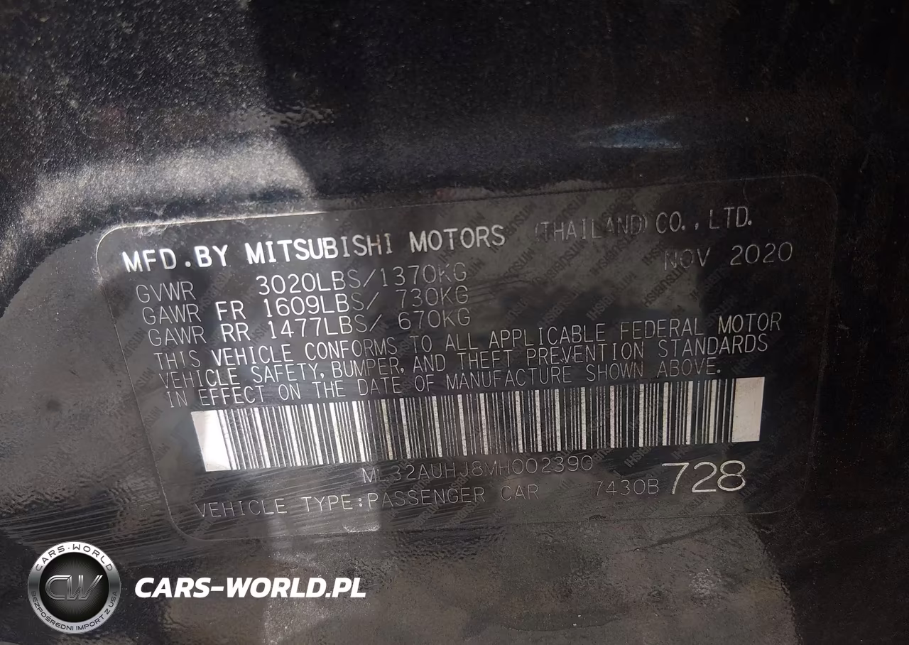 2021 Mitsubishi Mirage Carbonite Edition-Es-Le VIN:ML32AUHJ8MH002390 - 9