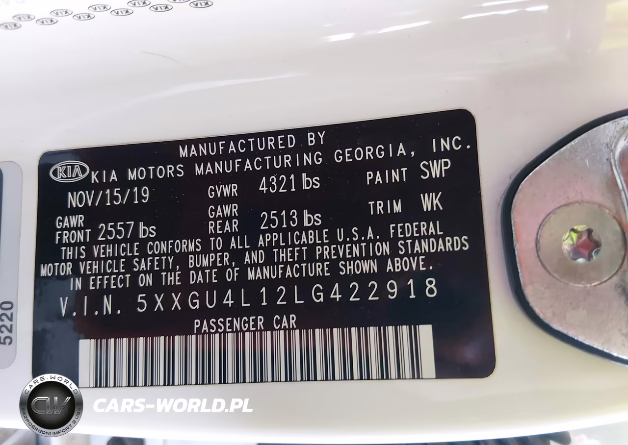 2020 Kia Optima Ex Premium VIN:5XXGU4L12LG422918 - 9
