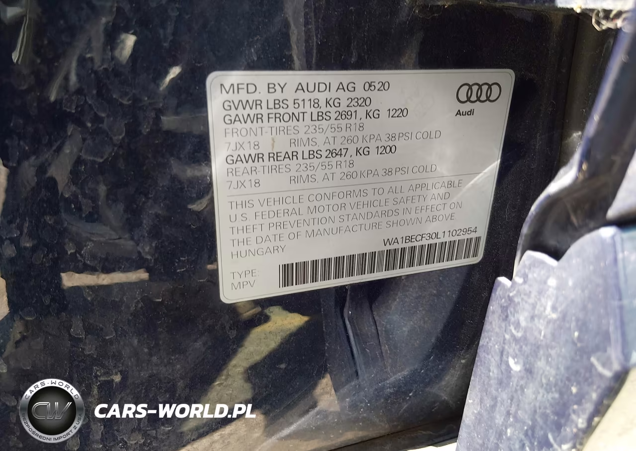 2020 Audi Q3 Premium Plus 45 Tfsi Quattro Tiptronic VIN:WA1BECF30L1102954 - 9