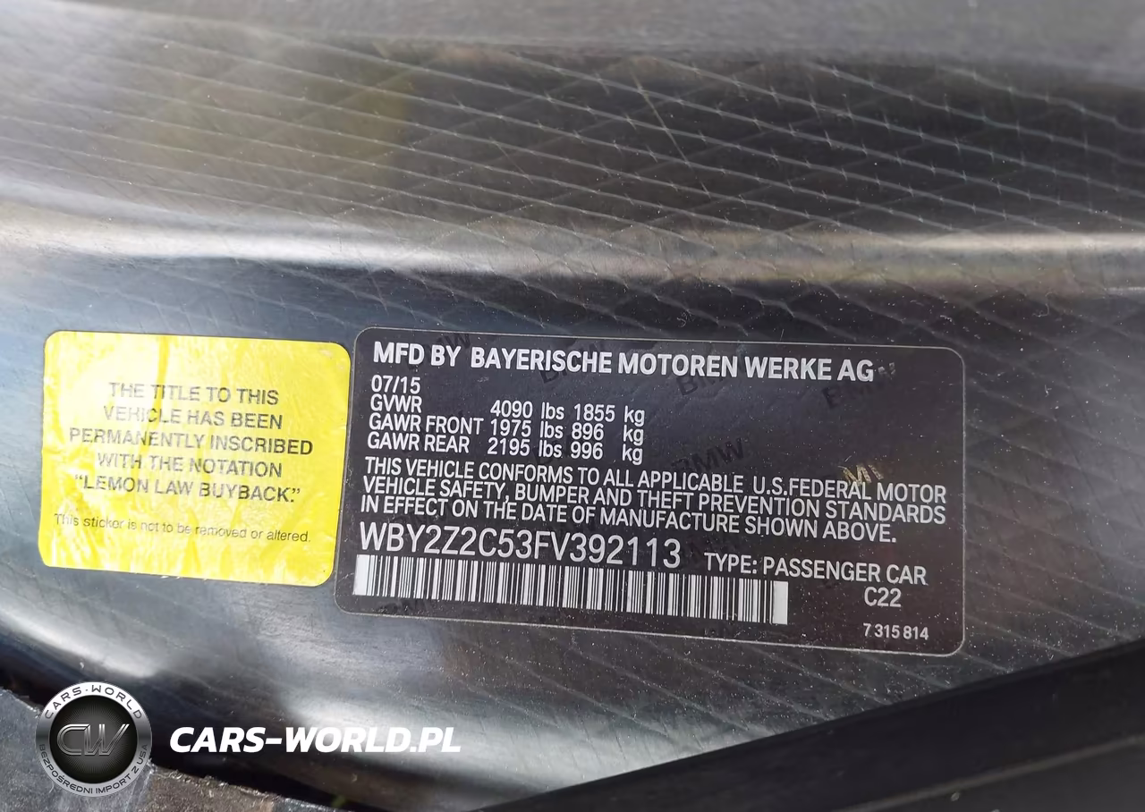 2015 BMW I8 VIN:WBY2Z2C53FV392113 - 9