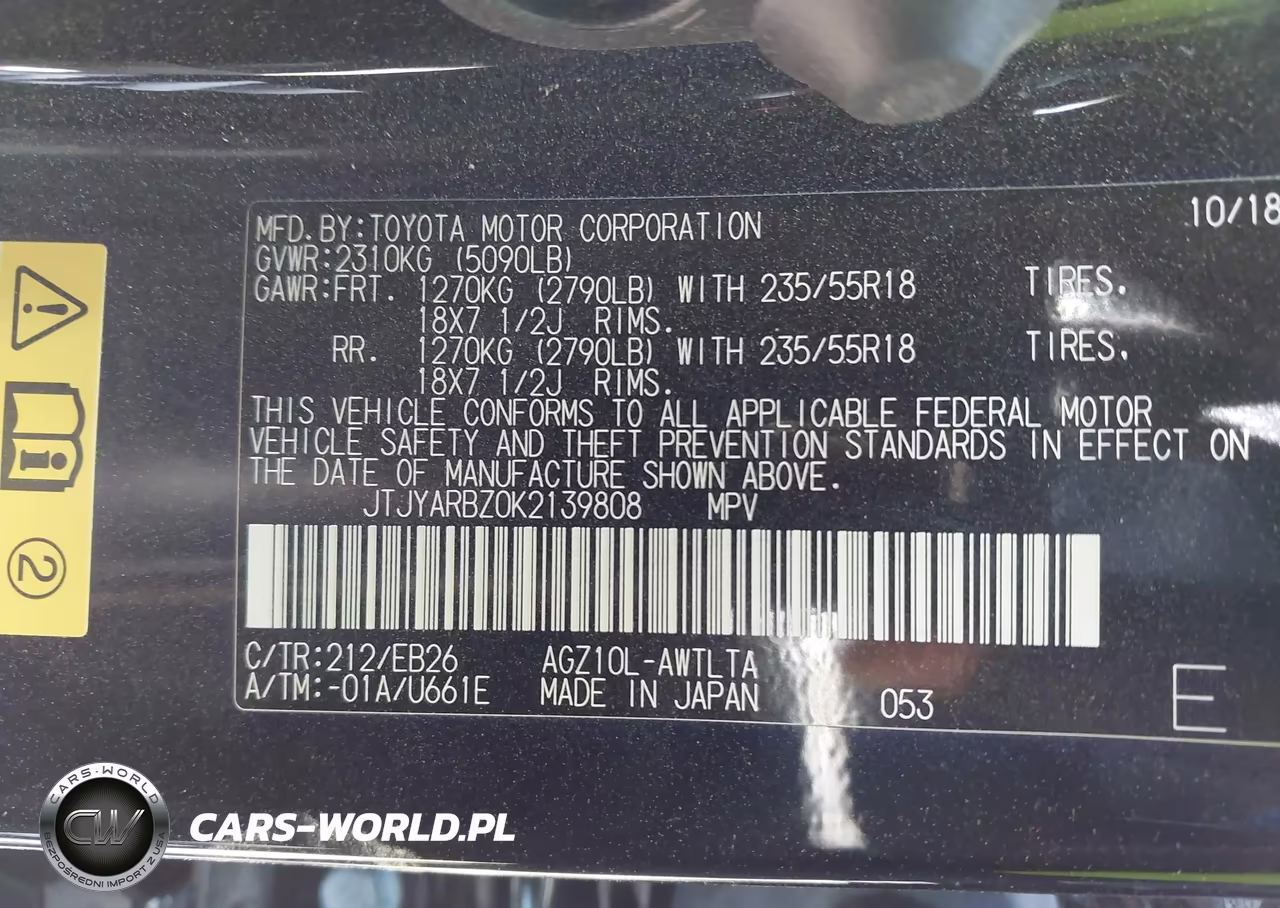 2019 Lexus Nx 300 F Sport VIN:JTJYARBZ0K2139808 - 9
