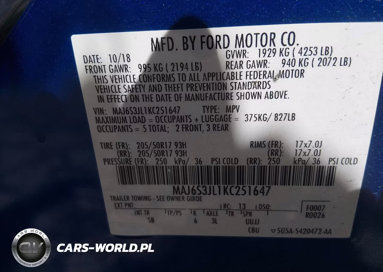 2019 Ford Ecosport Ses VIN:MAJ6S3JL1KC251647 - 9