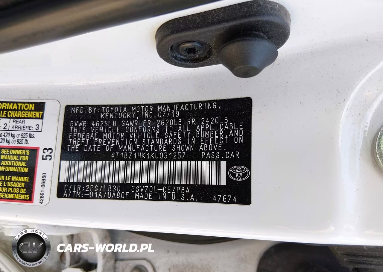 2019 Toyota Camry Xse V6 VIN:4T1BZ1HK1KU031257 - 9