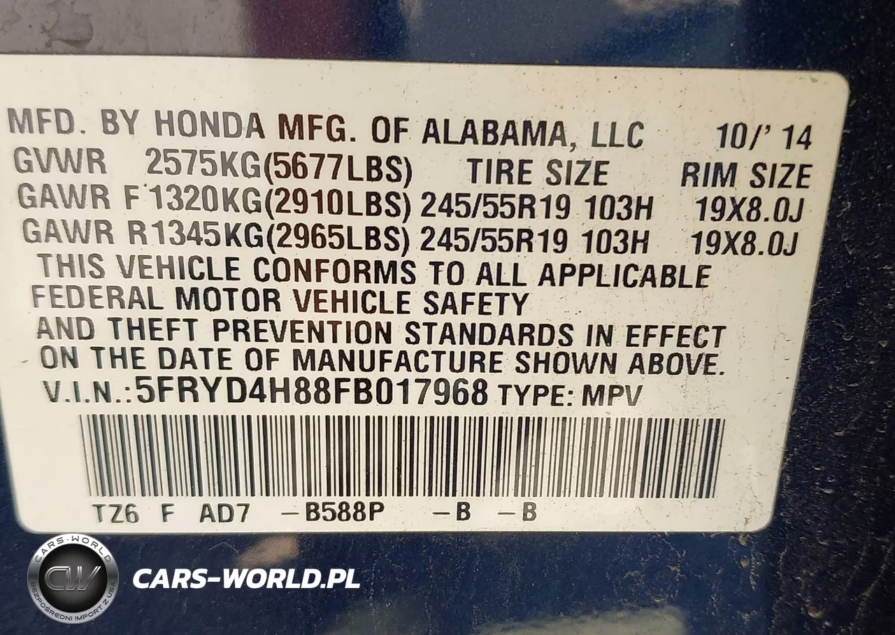 2015 Acura Mdx Advance Pkg W-Entertainment Pkg VIN:5FRYD4H88FB017968 - 9