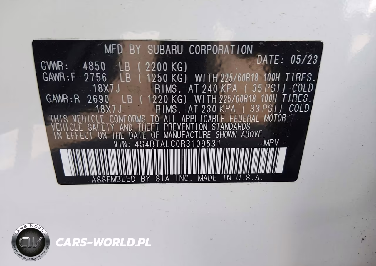2024 Subaru Outback Onyx Edition VIN:4S4BTALC0R3109531 - 9