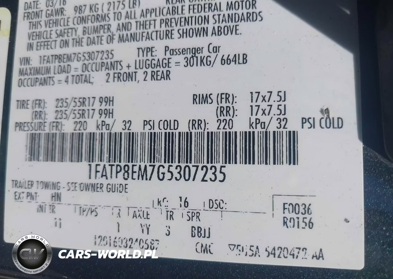 2016 Ford Mustang V6 VIN:1FATP8EM7G5307235 - 9