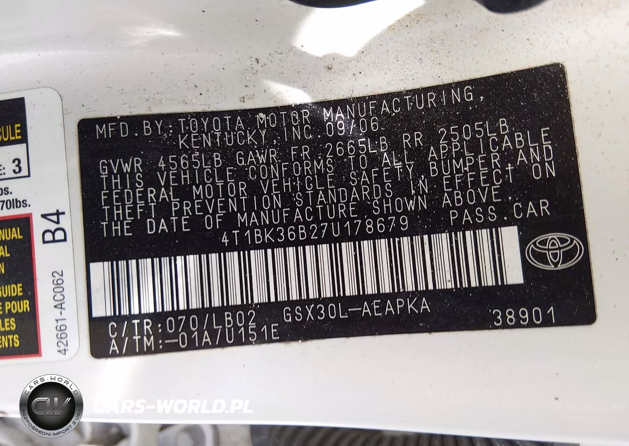 2007 Toyota Avalon Limited VIN:4T1BK36B27U178679 - 9