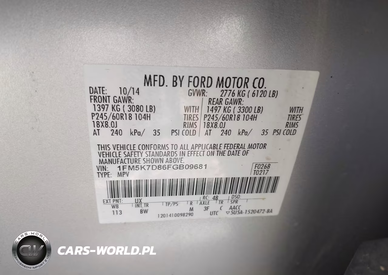 2015 Ford Explorer Xlt VIN:1FM5K7D86FGB09681 - 9