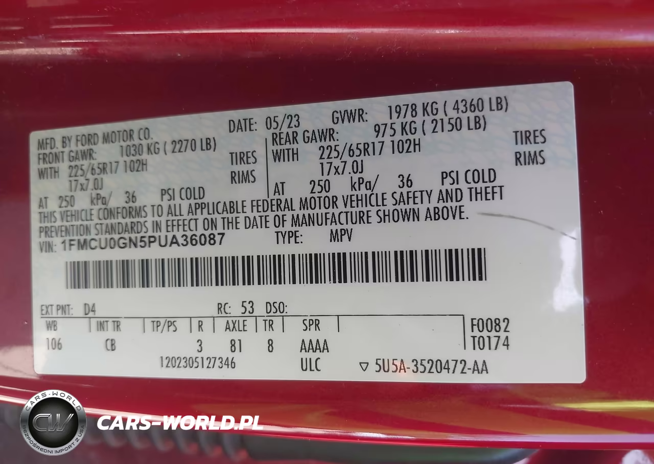 2023 Ford Escape Active VIN:1FMCU0GN5PUA36087 - 6