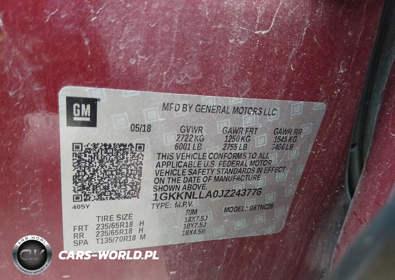 2018 GMC Acadia Sle-2 VIN:1GKKNLLA0JZ243776 - 9