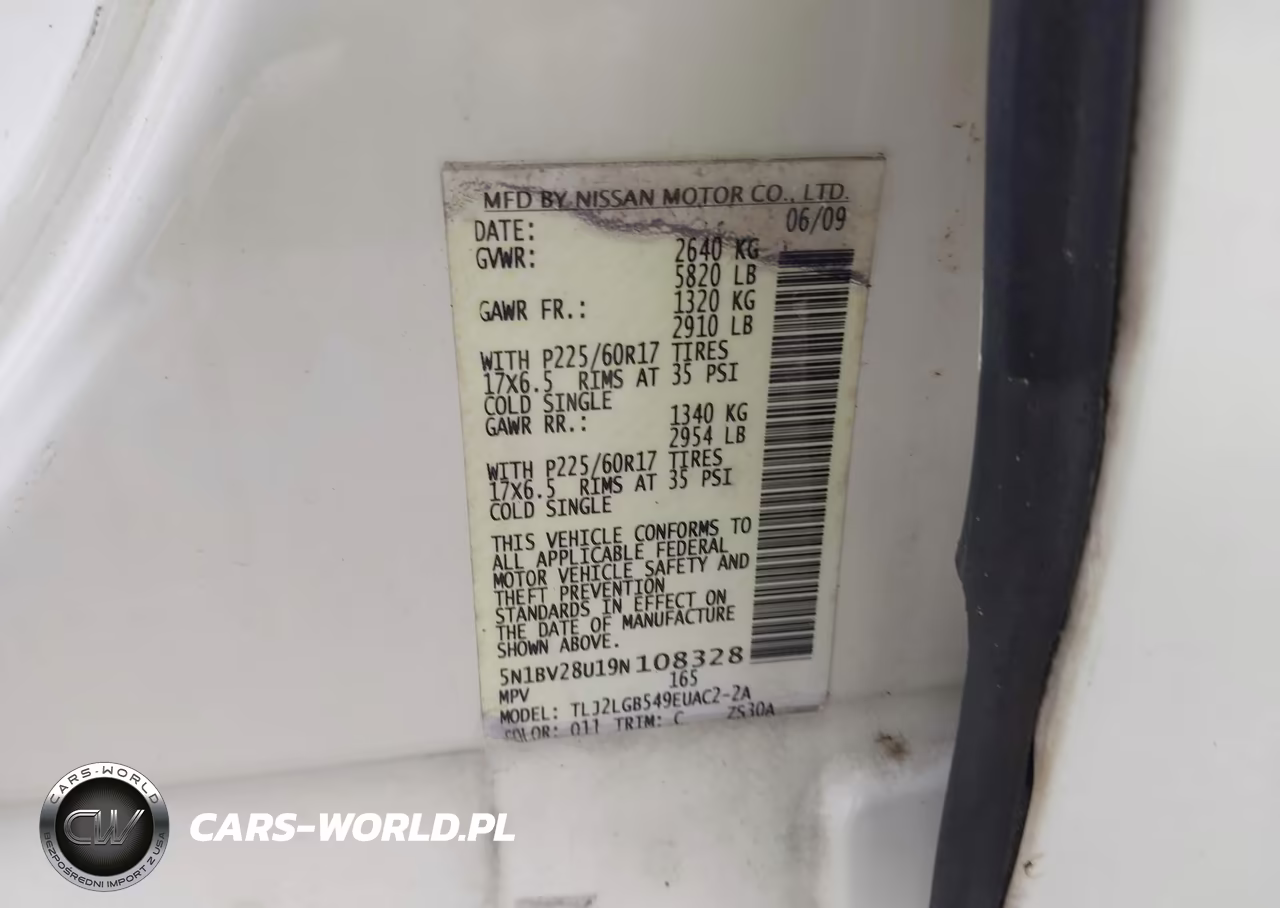 2009 Nissan Quest 3.5 Se VIN:5N1BV28U19N108328 - 9