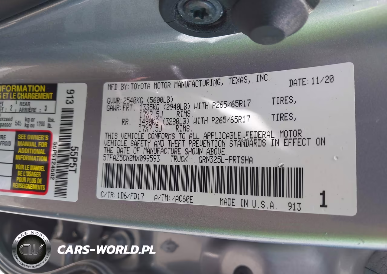 2021 Toyota Tacoma Trd Sport VIN:5TFAZ5CN2MX099593 - 9