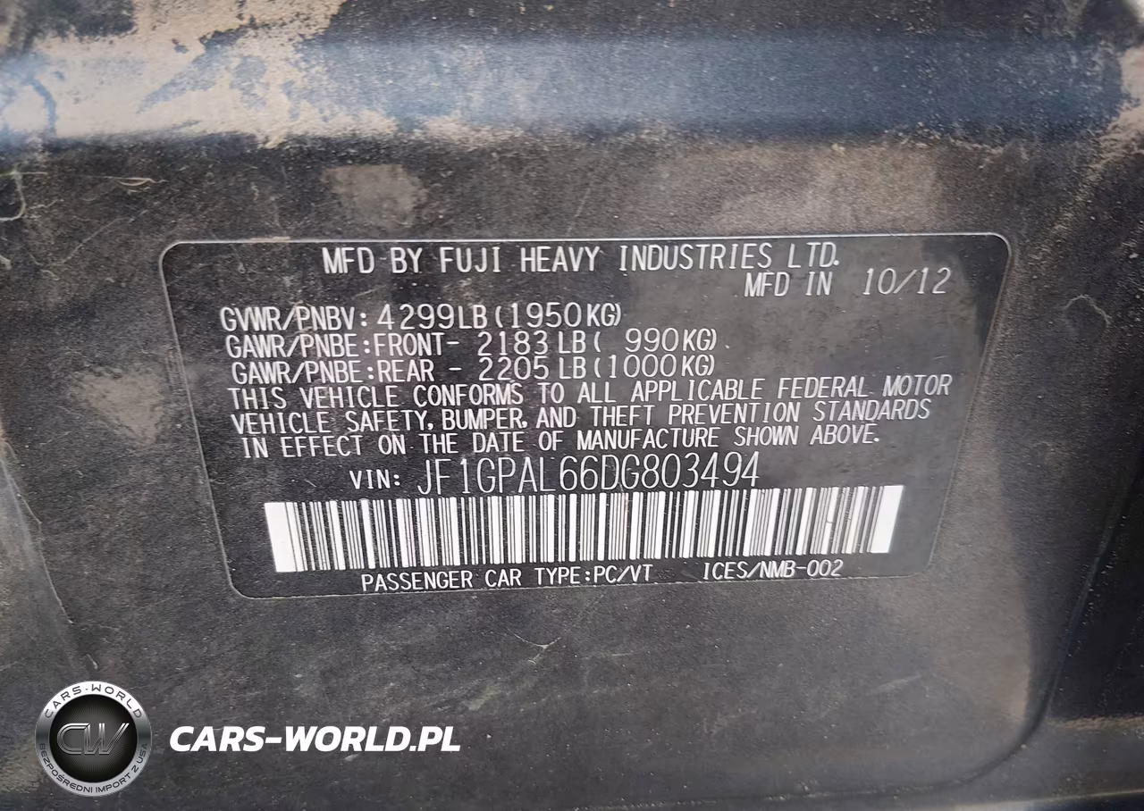 2013 Subaru Impreza 2.0I Sport Premium VIN:JF1GPAL66DG803494 - 9