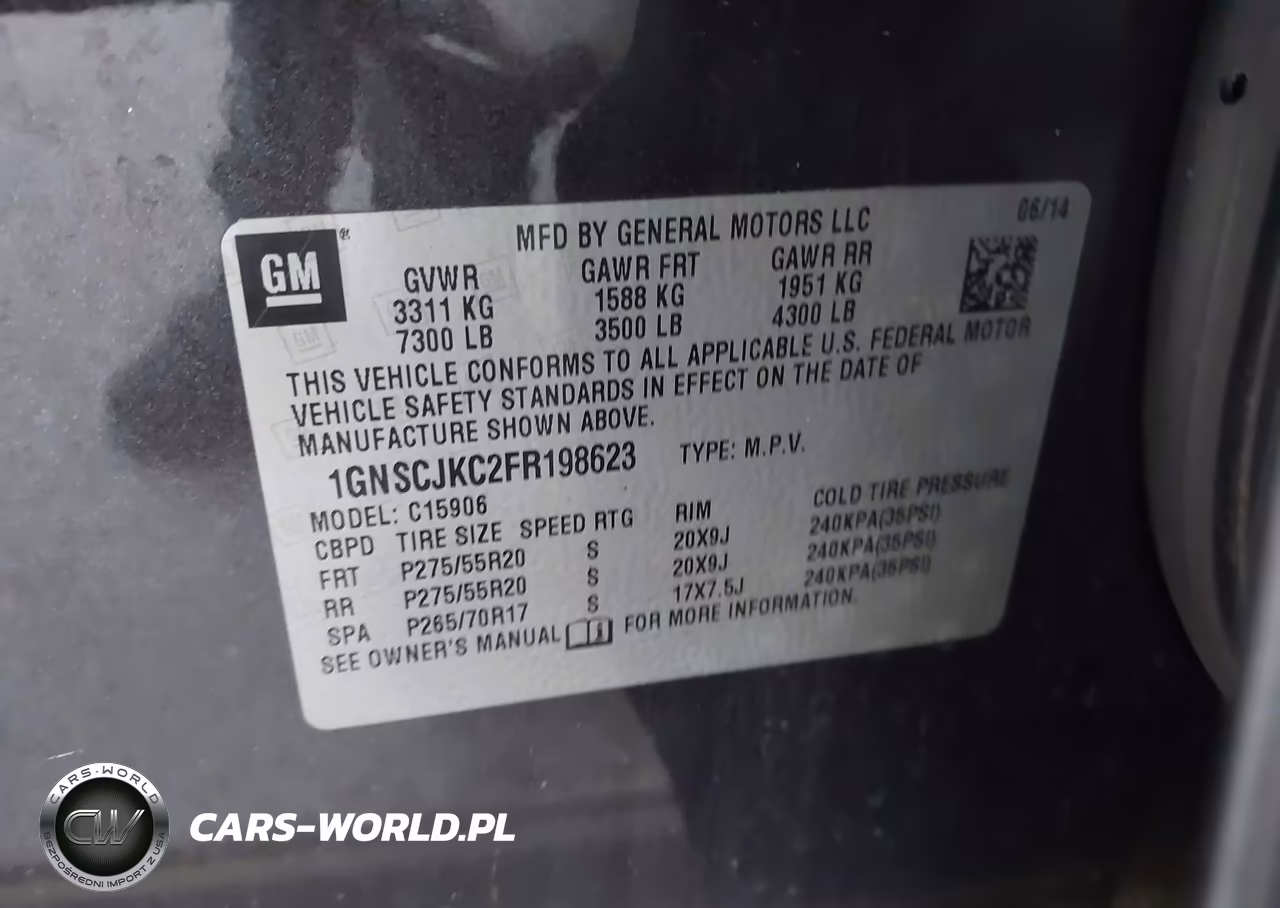 2015 Chevrolet Suburban Lt VIN:1GNSCJKC2FR198623 - 9