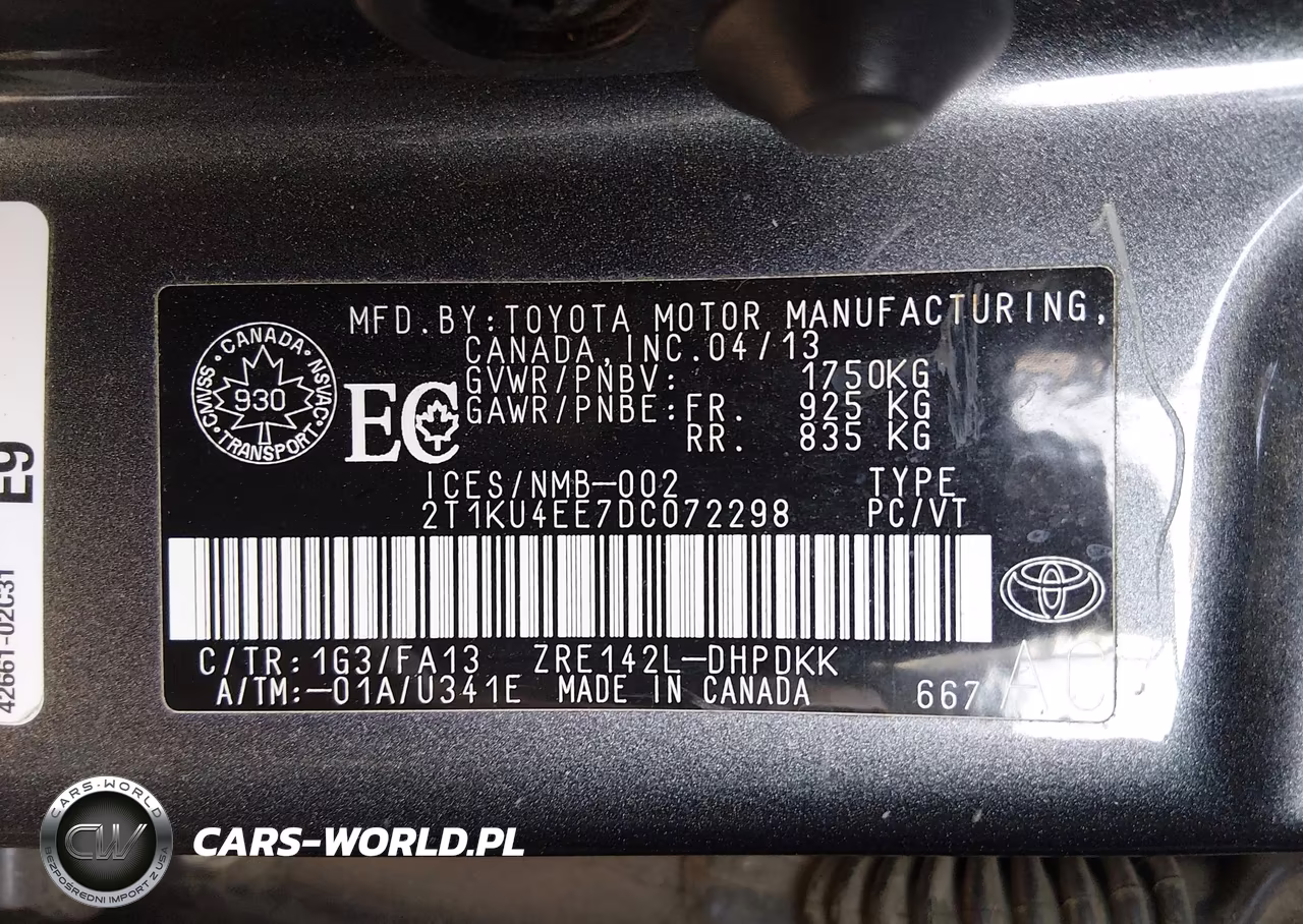 2013 Toyota Matrix VIN:2T1KU4EE7DC072298 - 9