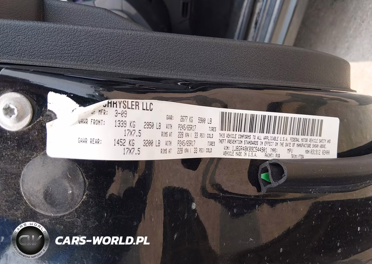 2009 Jeep Grand Cherokee Laredo VIN:1J8GR48K89C544901 - 9