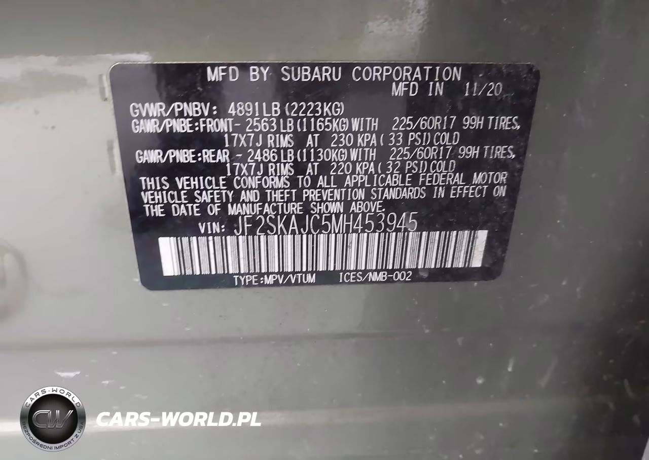 2021 Subaru Forester Premium VIN:JF2SKAJC5MH453945 - 9