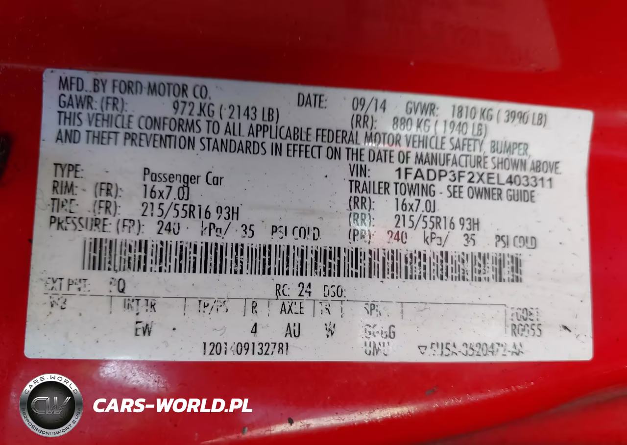2014 Ford Focus Se VIN:1FADP3F2XEL403311 - 9
