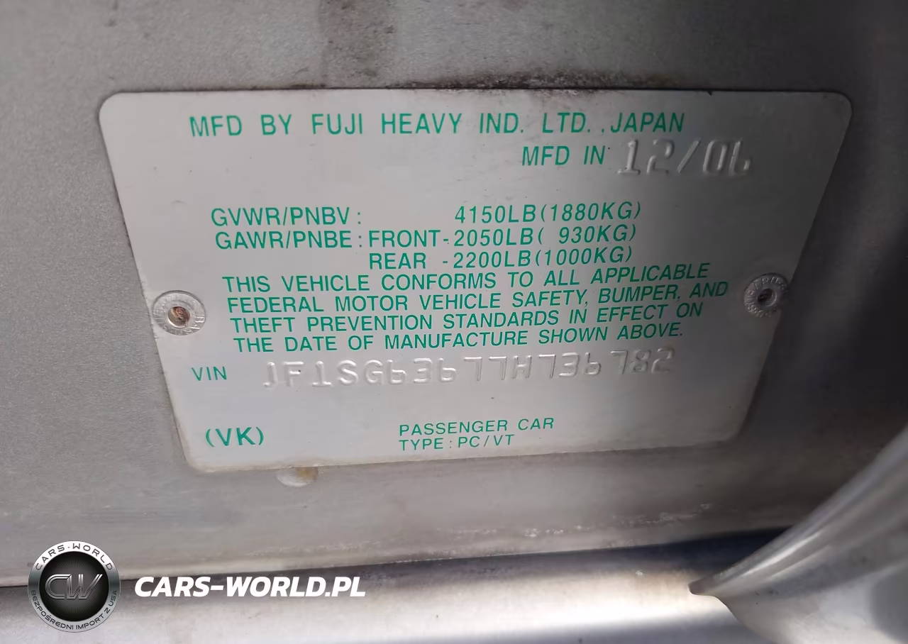 2007 Subaru Forester 2.5X VIN:JF1SG63677H736782 - 9