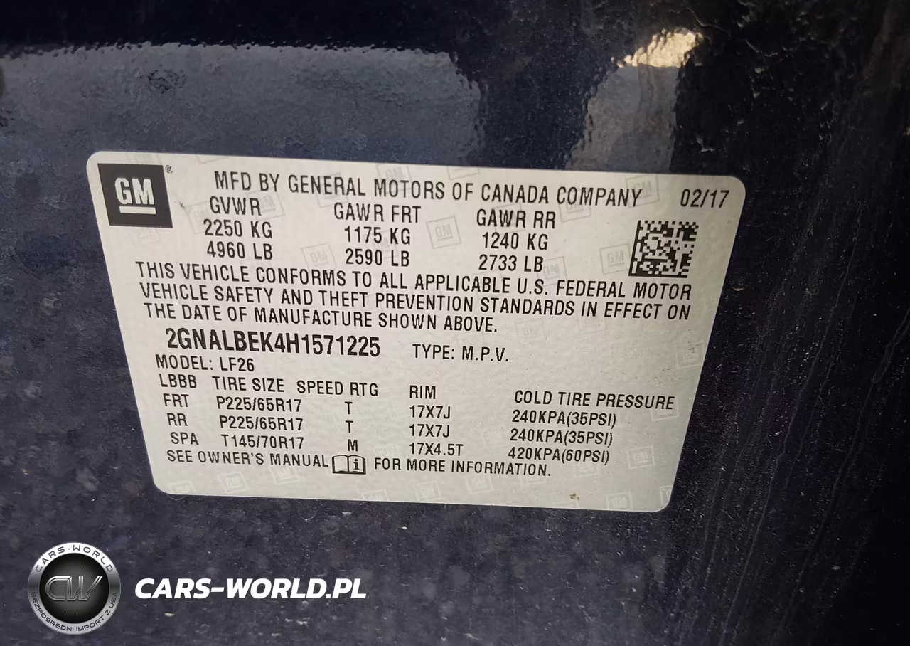 2017 Chevrolet Equinox Ls VIN:2GNALBEK4H1571225 - 9