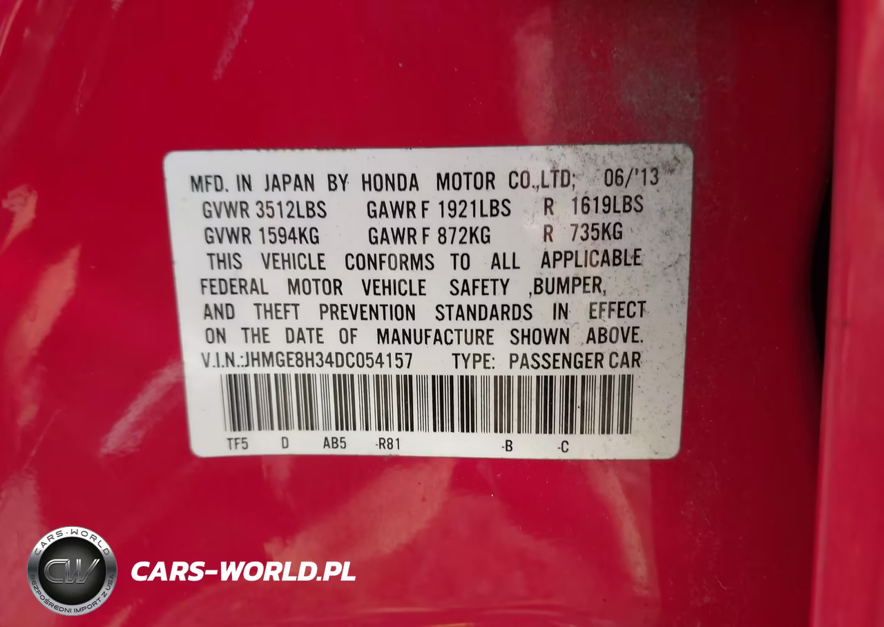 2013 Honda Fit VIN:JHMGE8H34DC054157 - 9