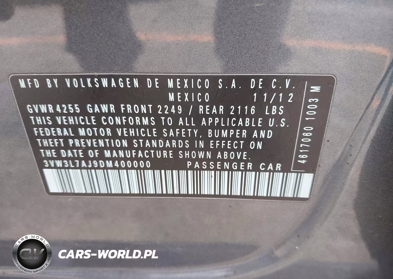 2013 Volkswagen Jetta 2.0L Tdi VIN:3VW3L7AJ9DM400000 - 9