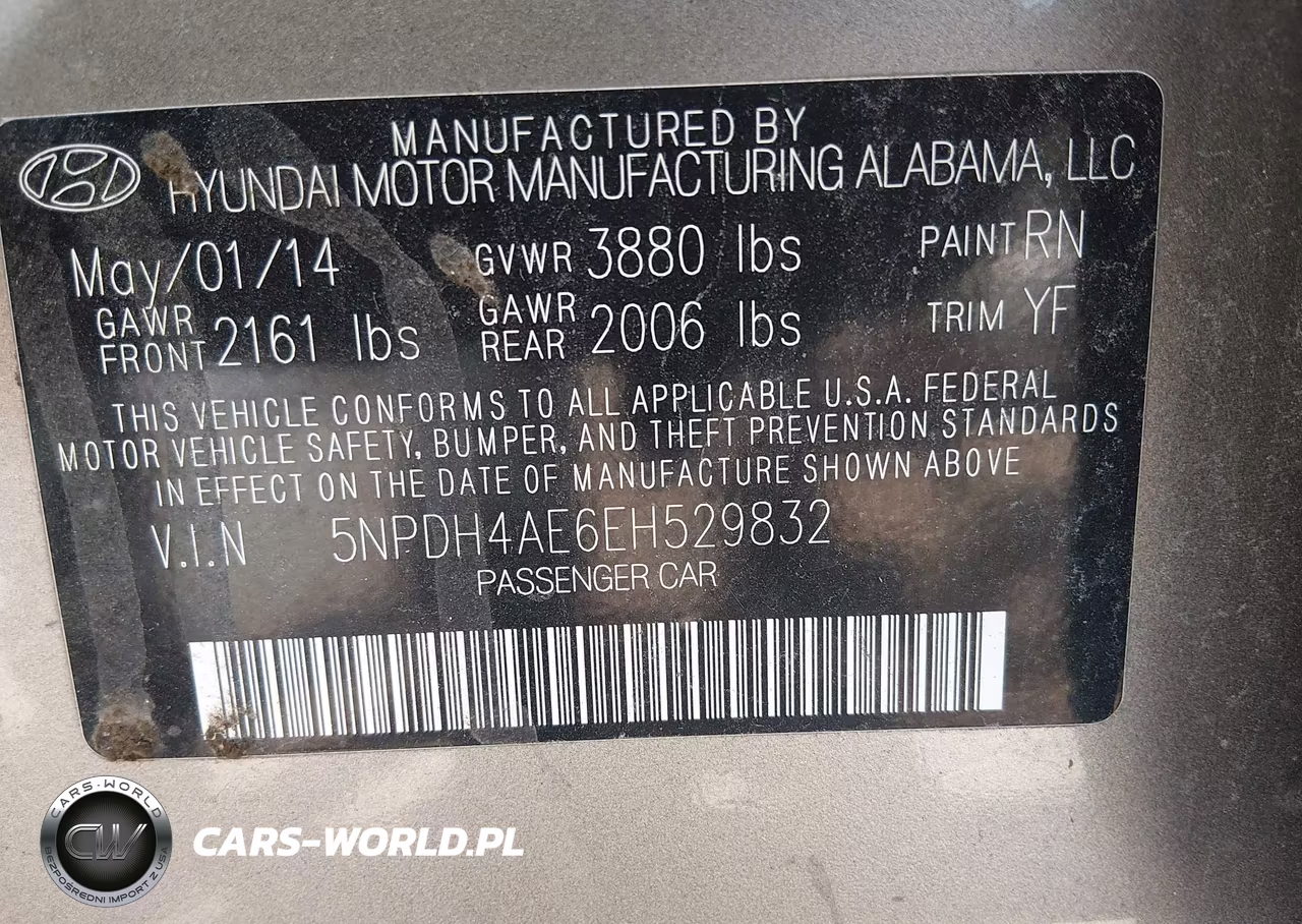 2014 Hyundai Elantra Se VIN:5NPDH4AE6EH529832 - 9