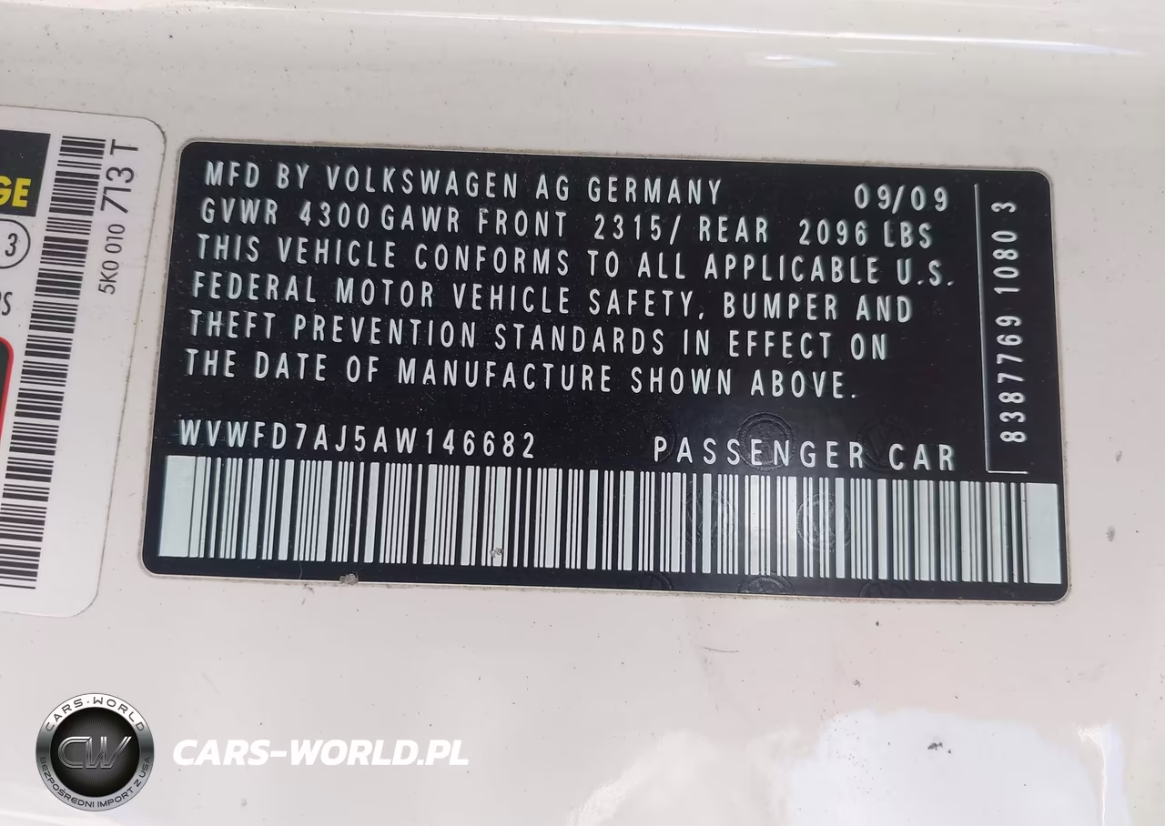 2010 Volkswagen Gti 2-Door VIN:WVWFD7AJ5AW146682 - 9