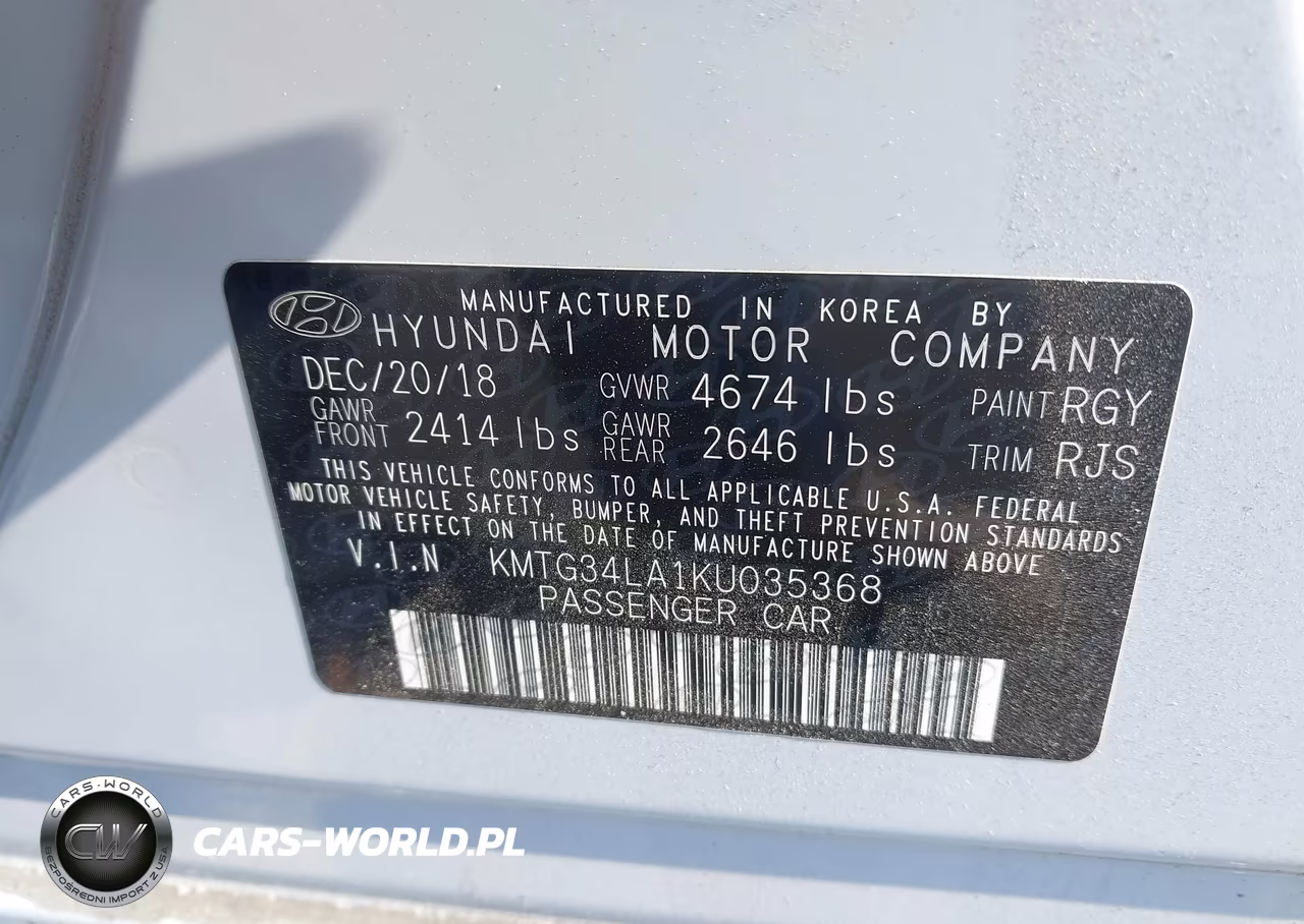 2019 Genesis G70 Elite VIN:KMTG34LA1KU035368 - 9