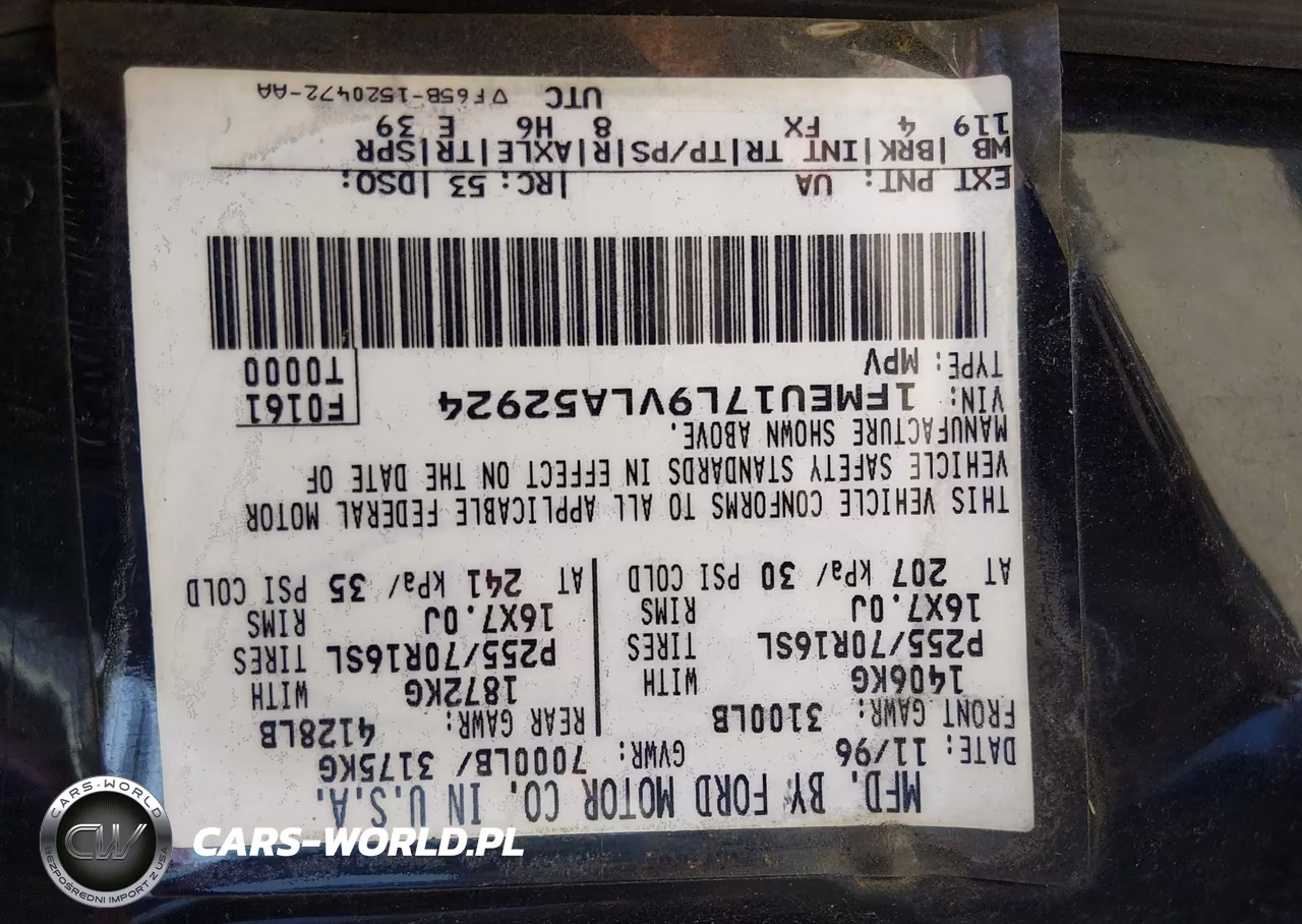 1997 Ford Expedition Eddie Bauer-Xlt VIN:1FMEU17L9VLA52924 - 7