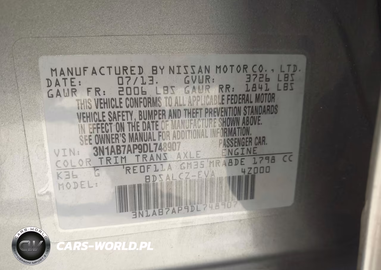 2013 Nissan Sentra S VIN:3N1AB7AP9DL748907 - 9