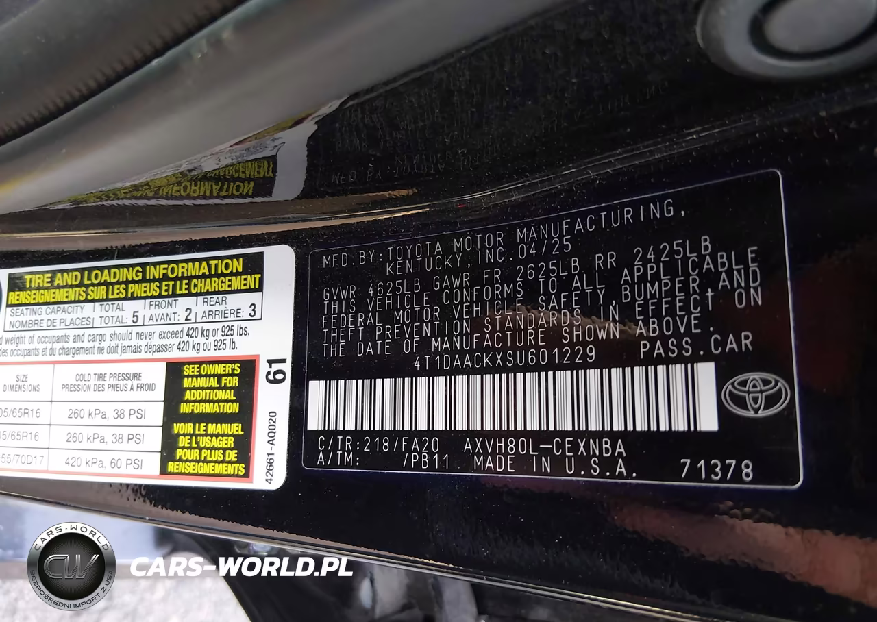 2025 Toyota Camry Le VIN:4T1DAACKXSU601229 - 9