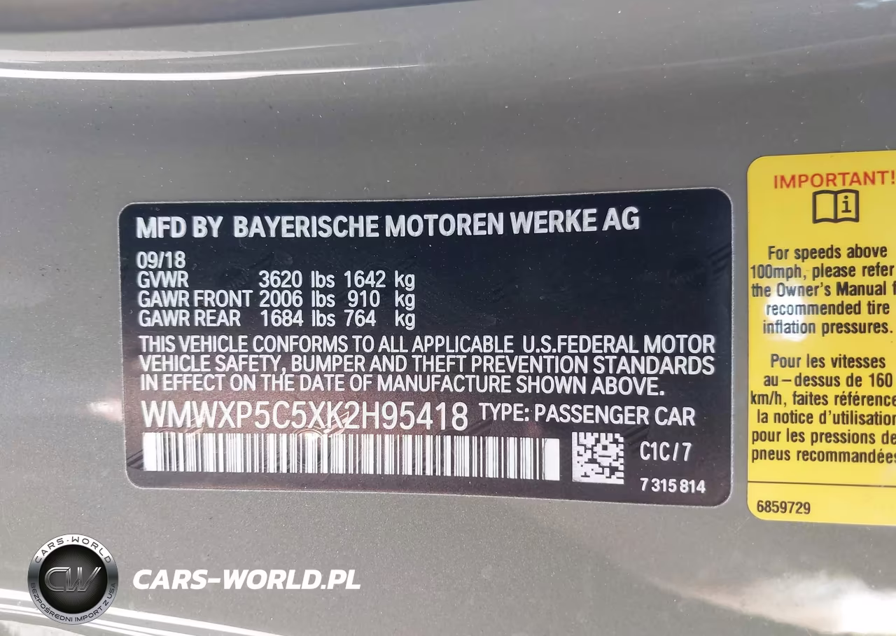 2019 Mini Hardtop Cooper VIN:WMWXP5C5XK2H95418 - 9