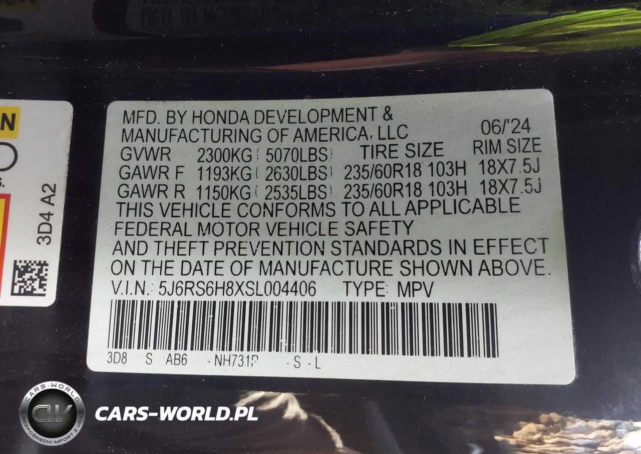 2025 Honda Cr-V Hybrid Sport-L VIN:5J6RS6H8XSL004406 - 9