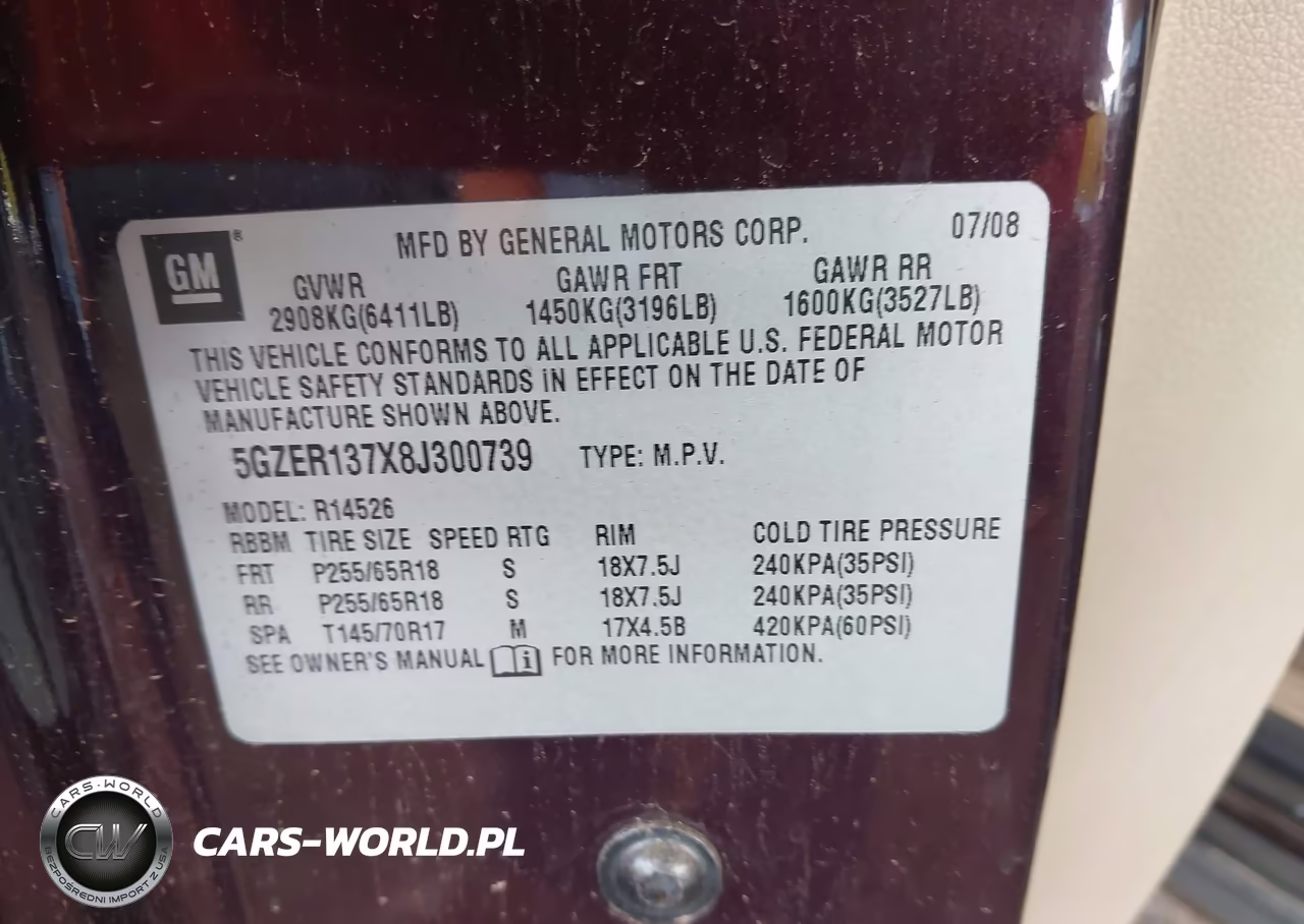 2008 Saturn Outlook Xe VIN:5GZER137X8J300739 - 9