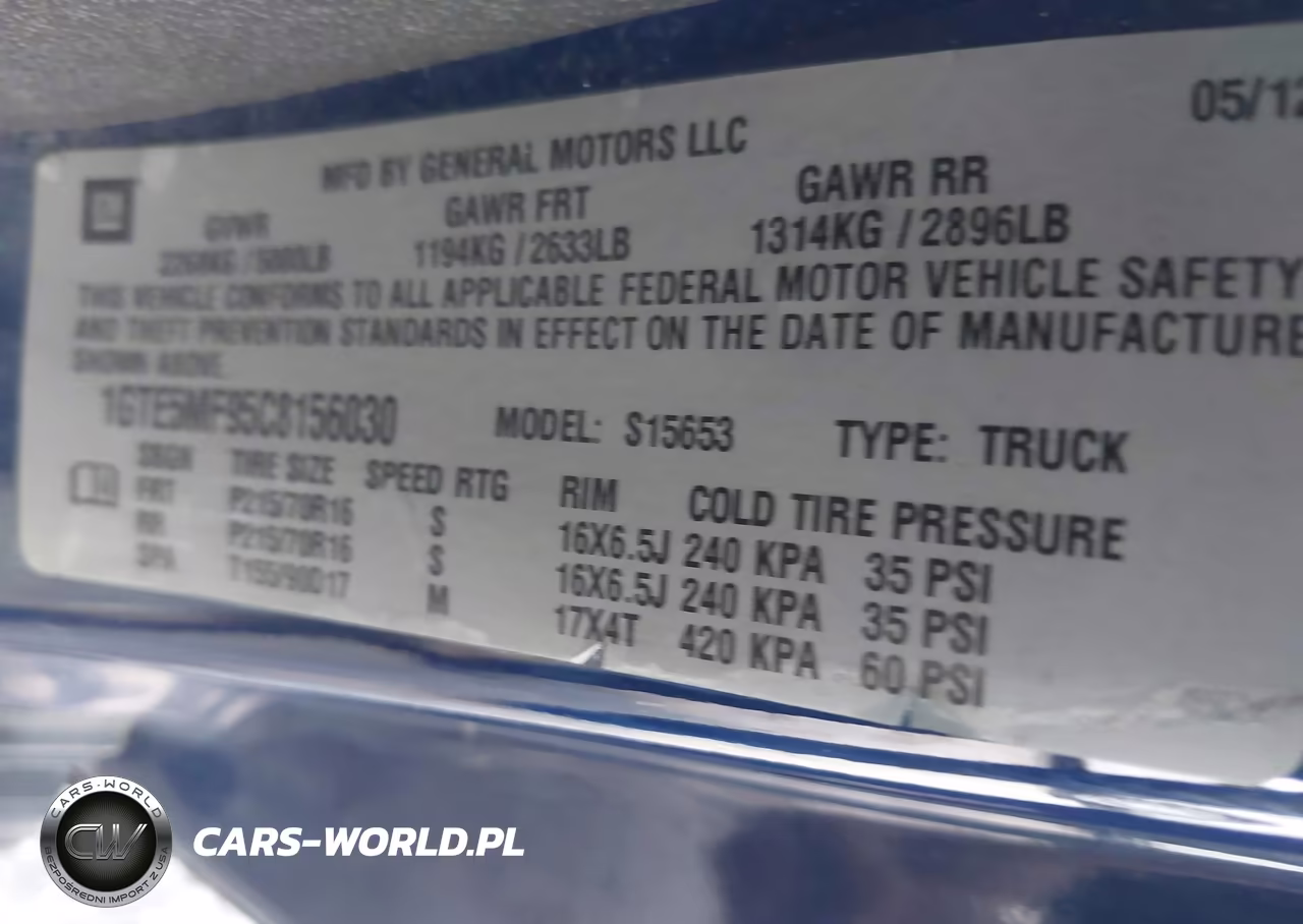 2012 GMC Canyon Sle1 VIN:1GTE5MF95C8156030 - 9