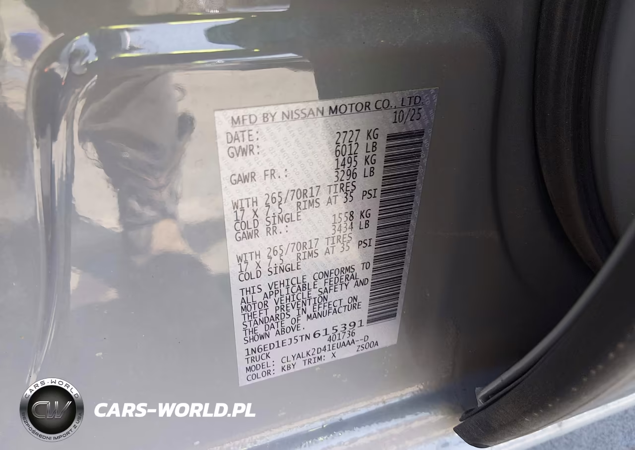 2026 Nissan Frontier Pro-X 4X2 VIN:1N6ED1EJ5TN615391 - 9