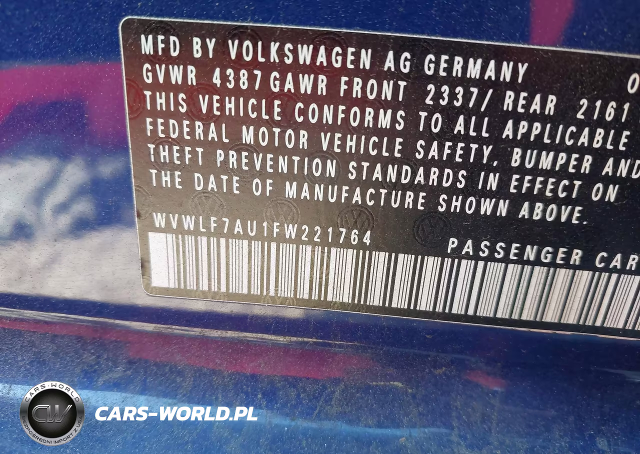 2015 Volkswagen Golf R 4-Door VIN:WVWLF7AU1FW221764 - 9