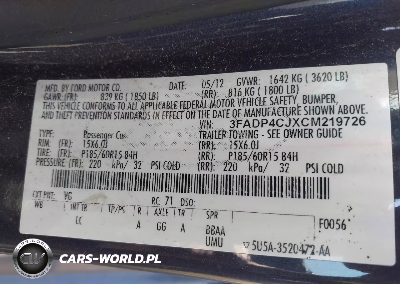 2012 Ford Fiesta Sel VIN:3FADP4CJXCM219726 - 9